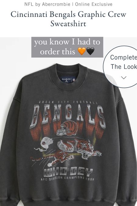 Cincinnati Bengals sweatshirt 
Men’s sweatshirt 
Oversized 
Football 

#LTKSeasonal