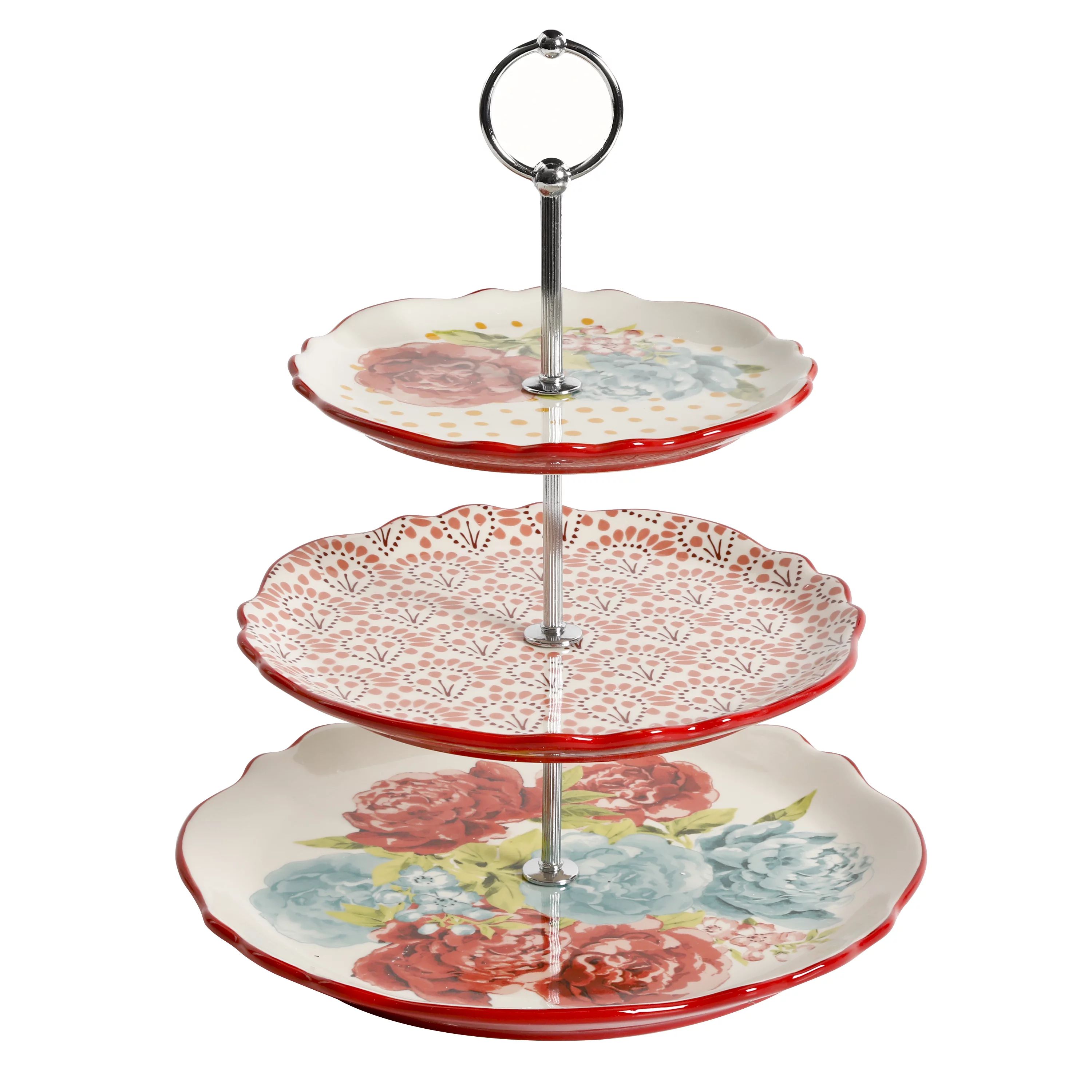 The Pioneer Woman Blossom Jubilee 3-Tier Serving Tray | Walmart (US)