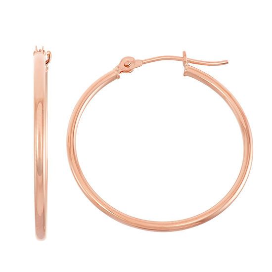 14K Rose Gold 30mm Hoop Earrings | JCPenney