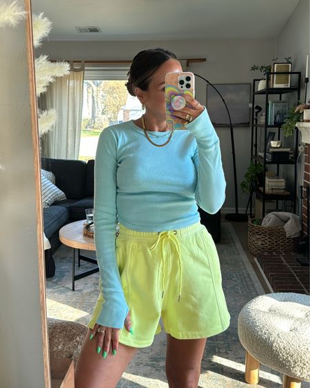 Cutest bright spring comfy workout clothes! In S top XS bottoms 

#LTKstyletip #LTKfindsunder100 #LTKfindsunder50