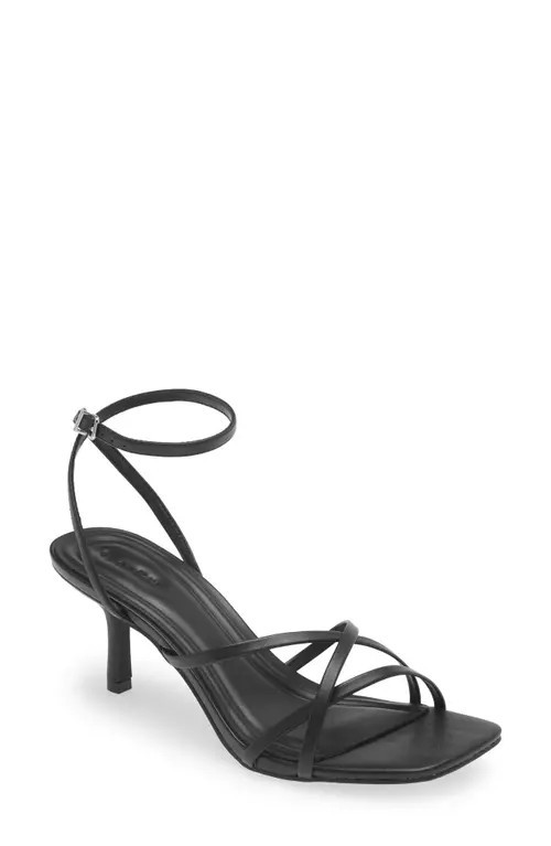 Open Edit Remington Ankle Strap Sandal in Black at Nordstrom, Size 5.5 | Nordstrom