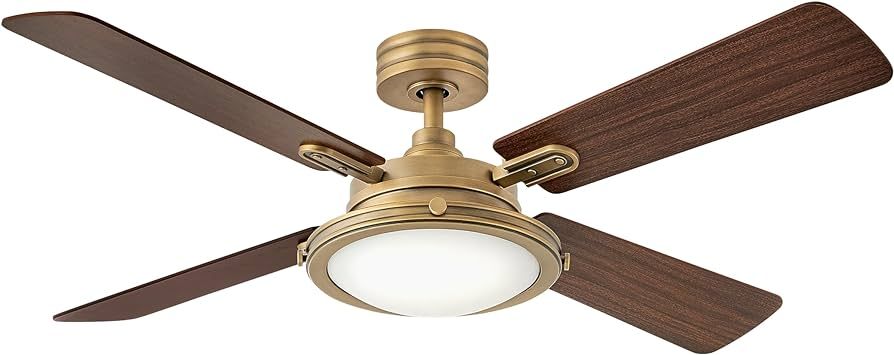 Hinkley Collier 54" Indoor Smart Ceiling Fan with Light + Remote - Integrated LED, Reversible Woo... | Amazon (US)