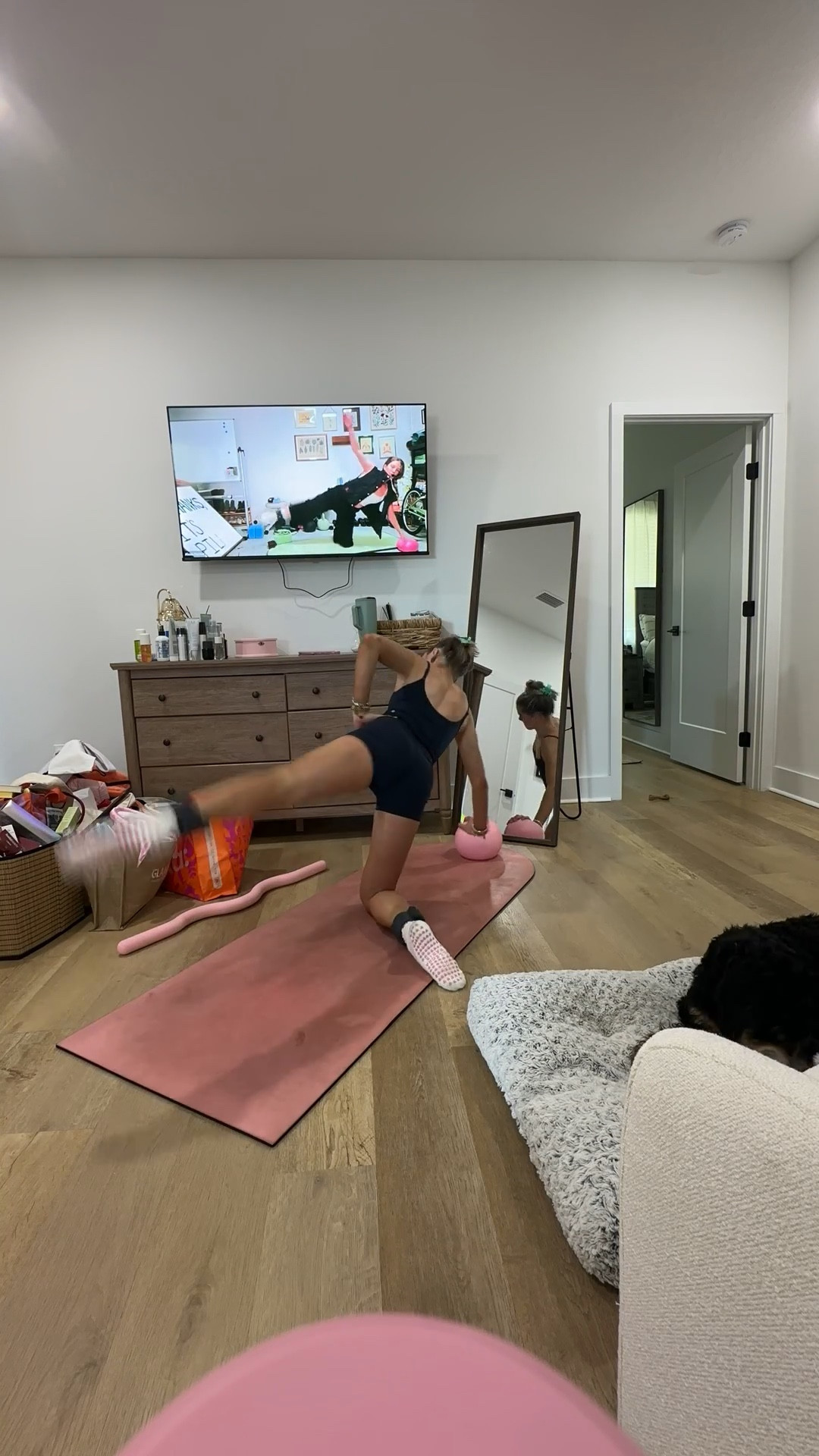 Amazon size XS CRZ YOGA Butterluxe Cami Strap Rompers for Women - Adjustable Sleeveless One Piece Yoga Jumpsuits Bodysuit Shorts Padded

My workout and workout gear for my daily workout. I take pilates classes from @lexfish on Instagram she has a whole online platform and membership! Most of my pilates gear and tools are from Bala. Bala use code SLOANE15. 
#workoutgear #workoutwear #pilates #ootd #outfit #athleticwear #athleticoutfit #bikershorts #sportsbra #pilatesoutfit #athleisure #bala #pilatesworkout #pilateslovers #pilatestiktok #balabangles

#LTKActive #LTKfitnessgoals #LTKmorningroutine