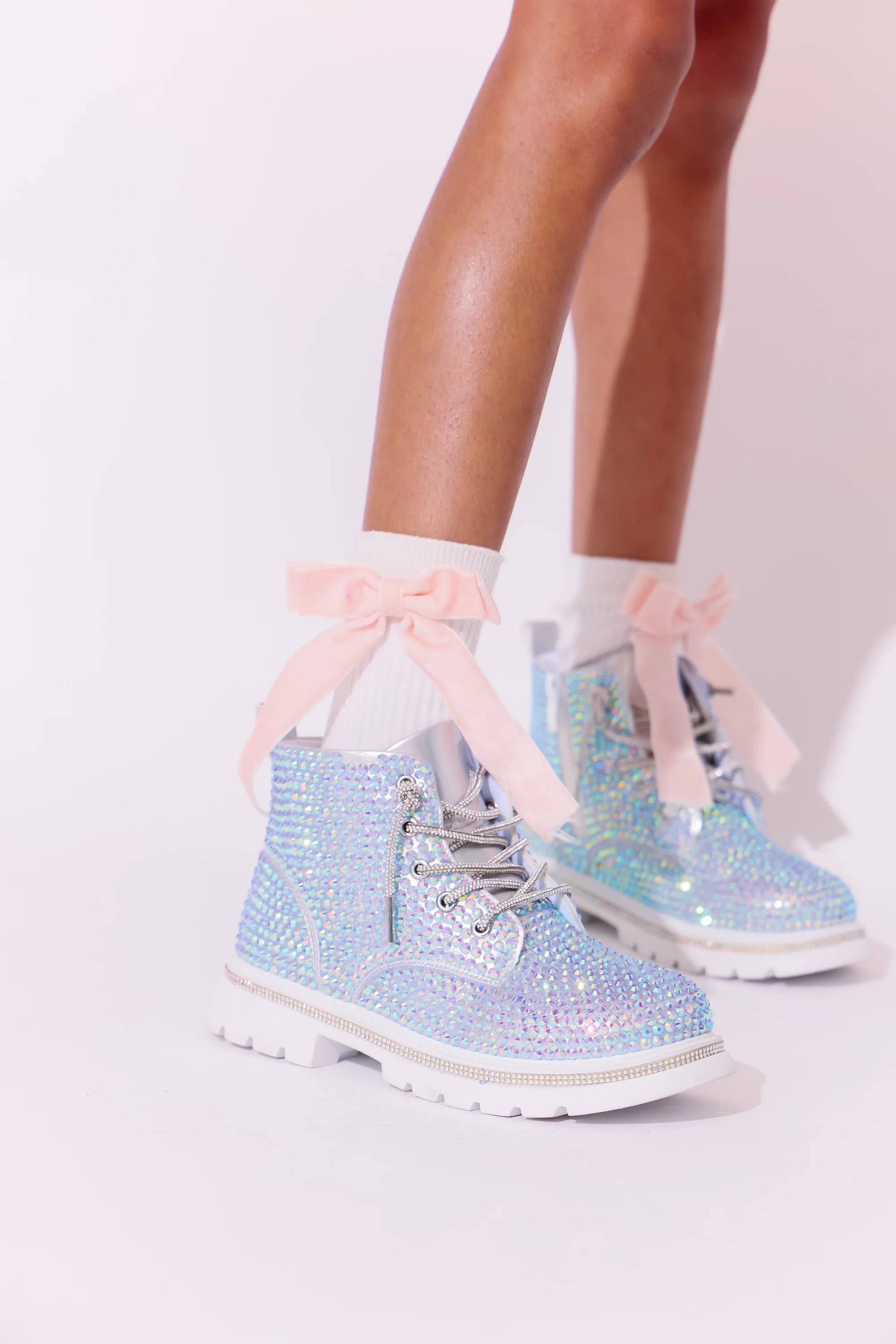 Hologram Sparkle Boots | Lola + The Boys