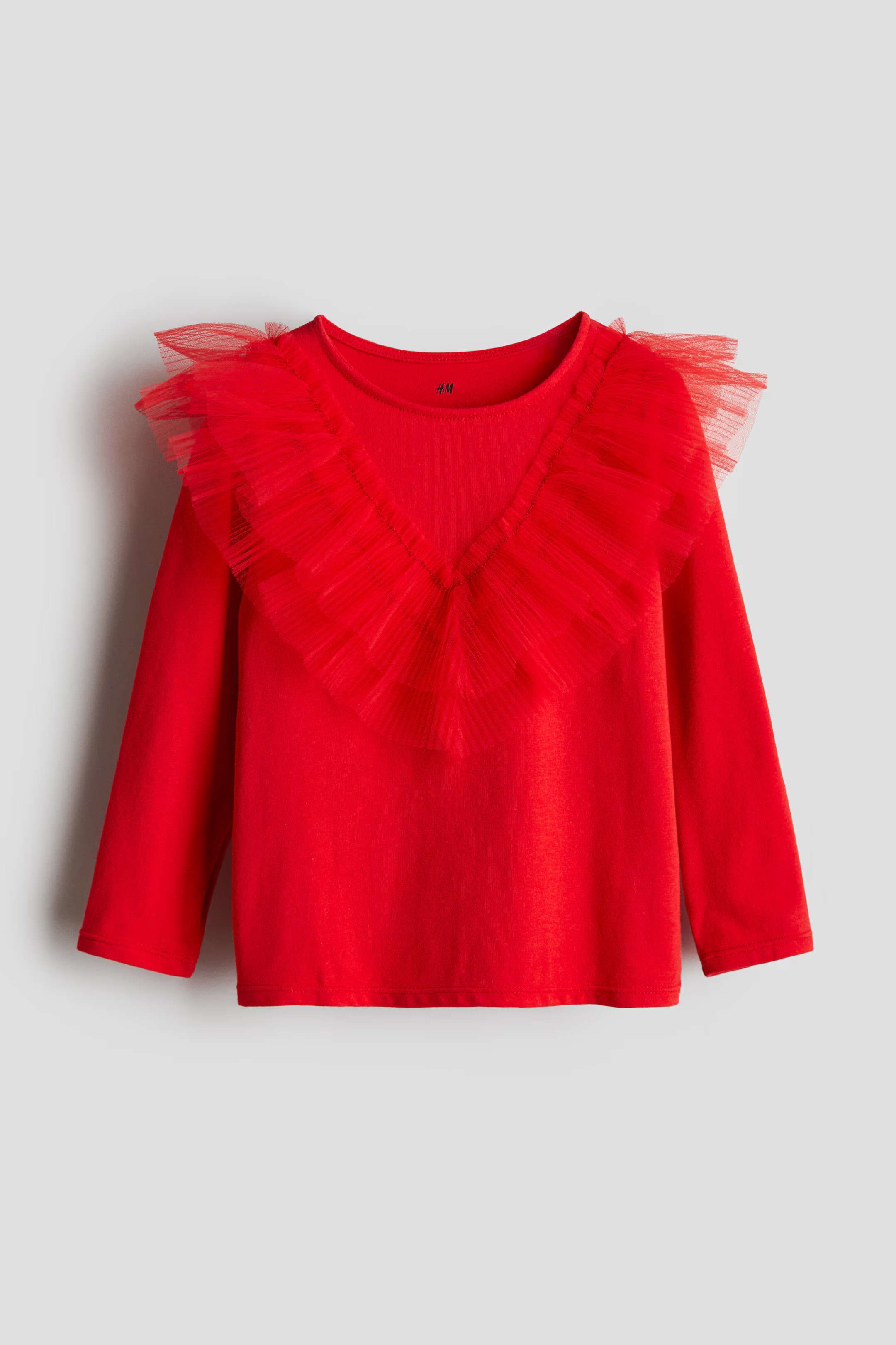 Flounce-Trimmed Cotton Top | H&M (US + CA)