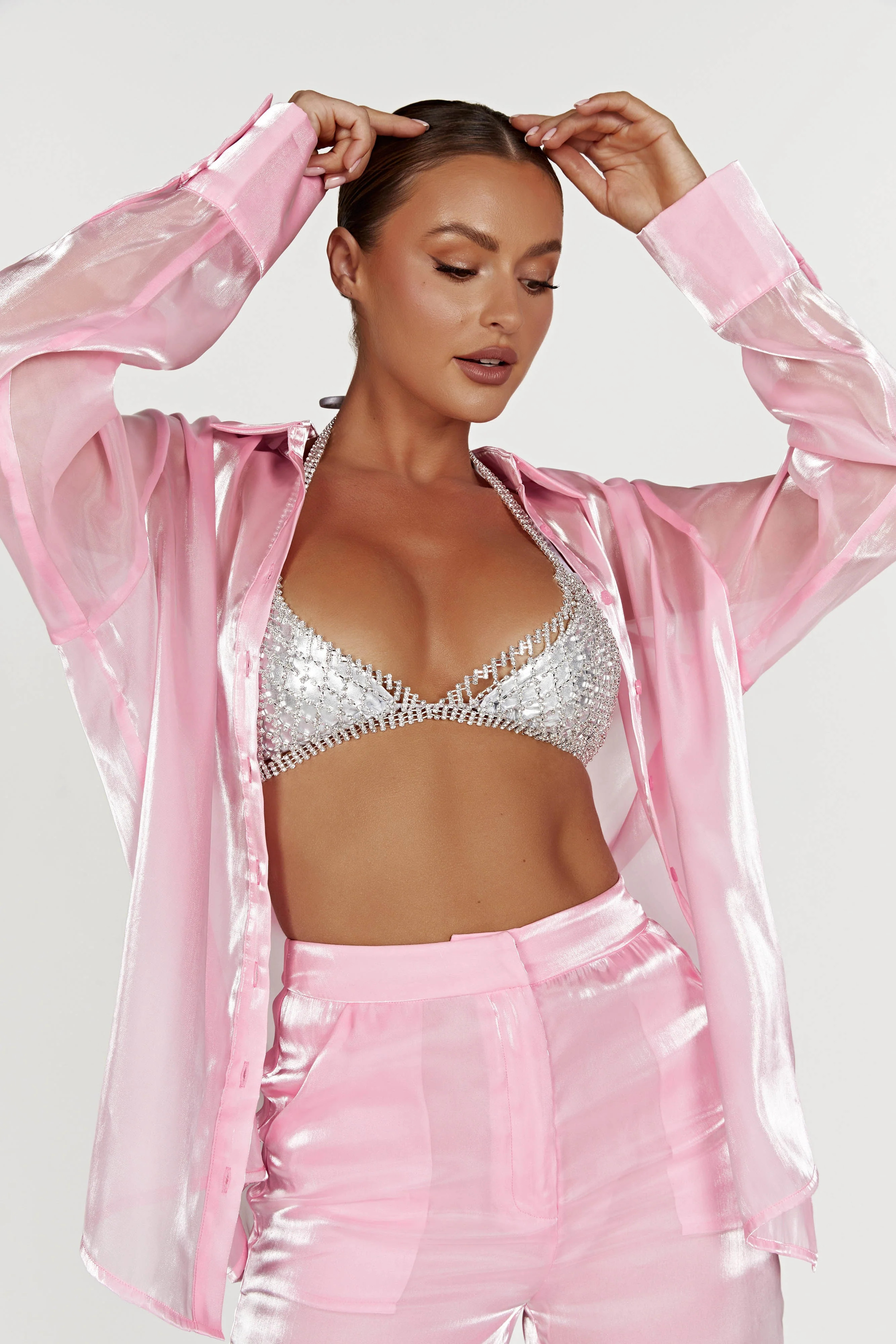 Neva Diamante Bralette - Silver | MESHKI US