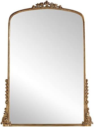 Vintage Exquisite Carved Vanity Mirror Porch Decoration Hanging Mirror French Fireplace Hanging M... | Amazon (US)