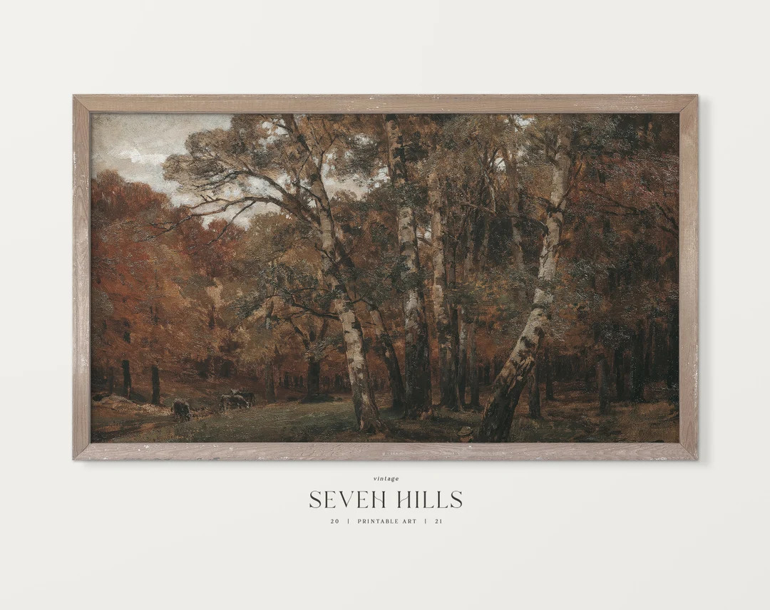 Autumn Samsung Frame Tv Art, Fall Vintage Oil Painting Digital Download Art TV6 - Etsy | Etsy (US)