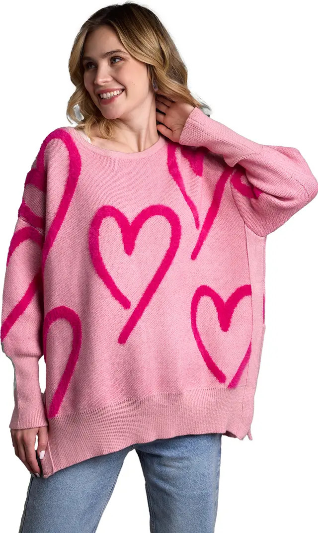 SAACHI Wispy Heart Tunic Sweater | Nordstromrack | Nordstrom Rack