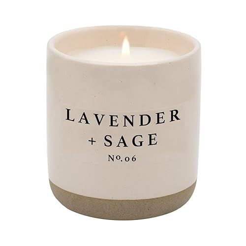 Sweet Water Decor Lavender and Sage Candle | French Lavender, Sage, and Patchouli Spa Scented Soy... | Amazon (US)