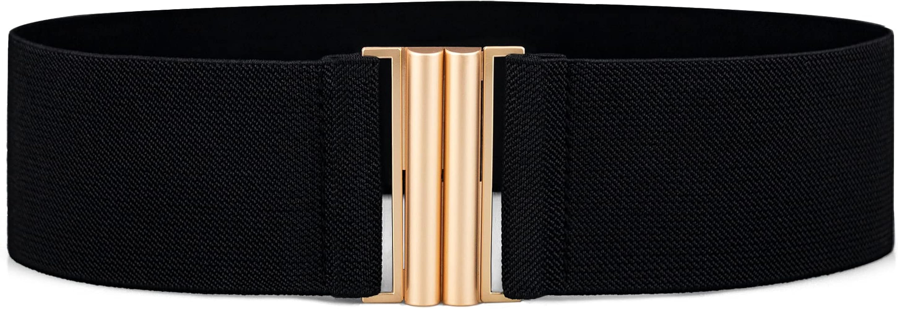 Women's Elastic Belts for Dresses Vintage Black Waist Belt Wide Cinch Belt | Amazon (US)