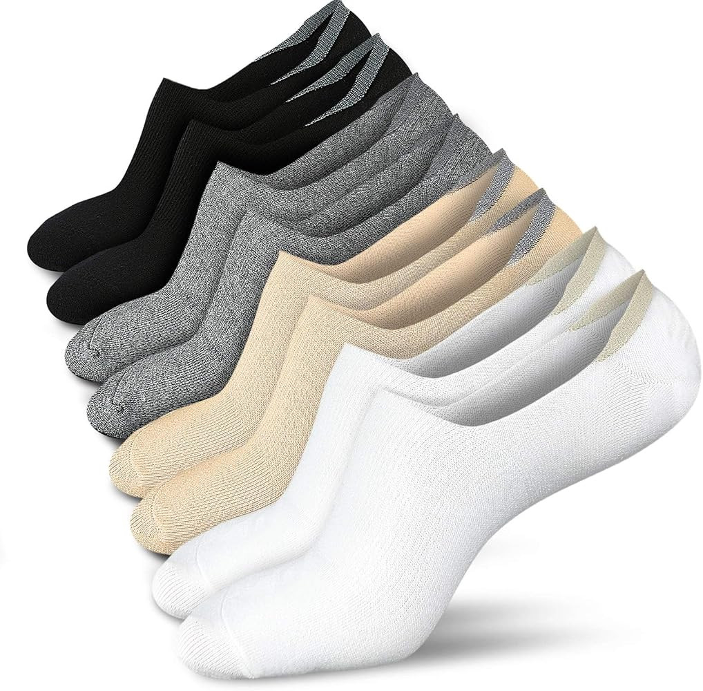 wernies No Show Socks Women Low Cut Ankle Socks Non Slip 4/8 Pairs | Amazon (US)