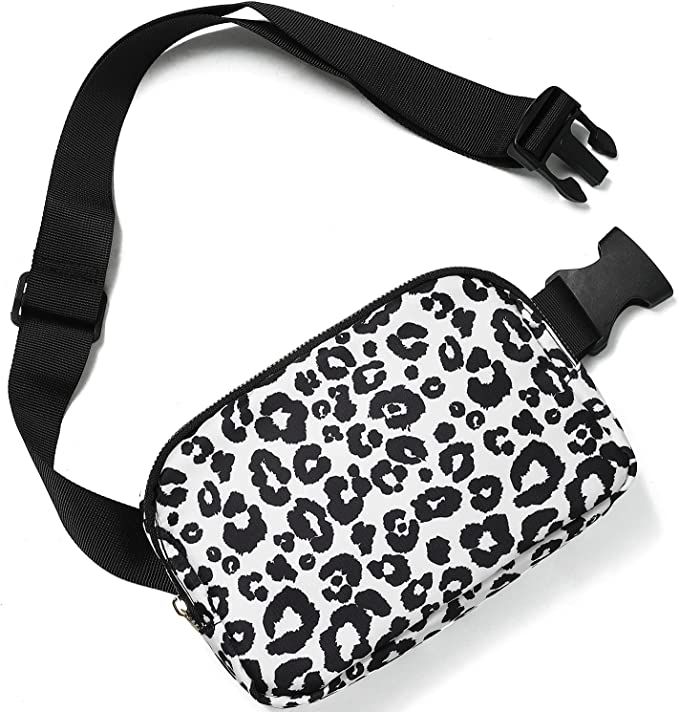 OVILUP Women Belt Bags for Travel Waist Crossbody Fanny Pack for Running Sport Walking - Black Le... | Amazon (US)