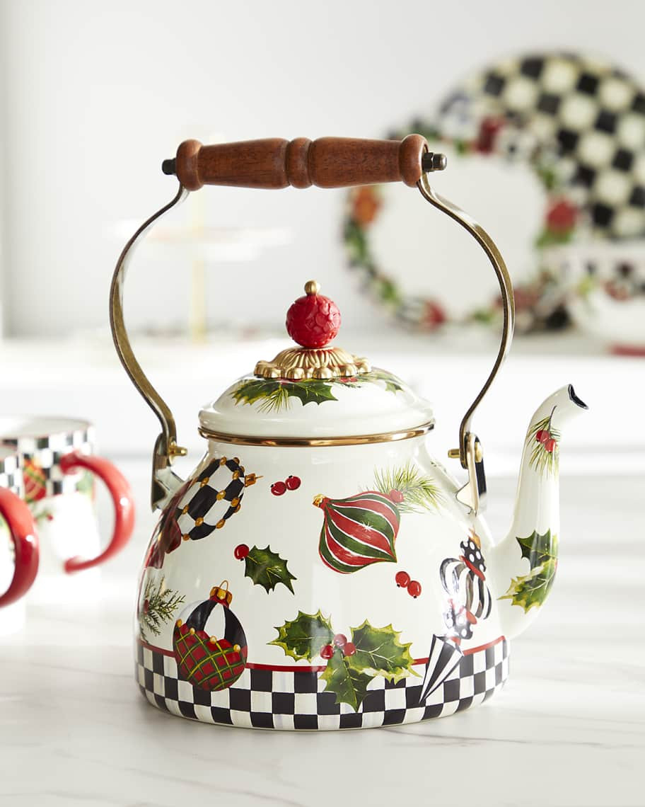 Deck The Halls Tea Kettle, 2 Qt | Neiman Marcus