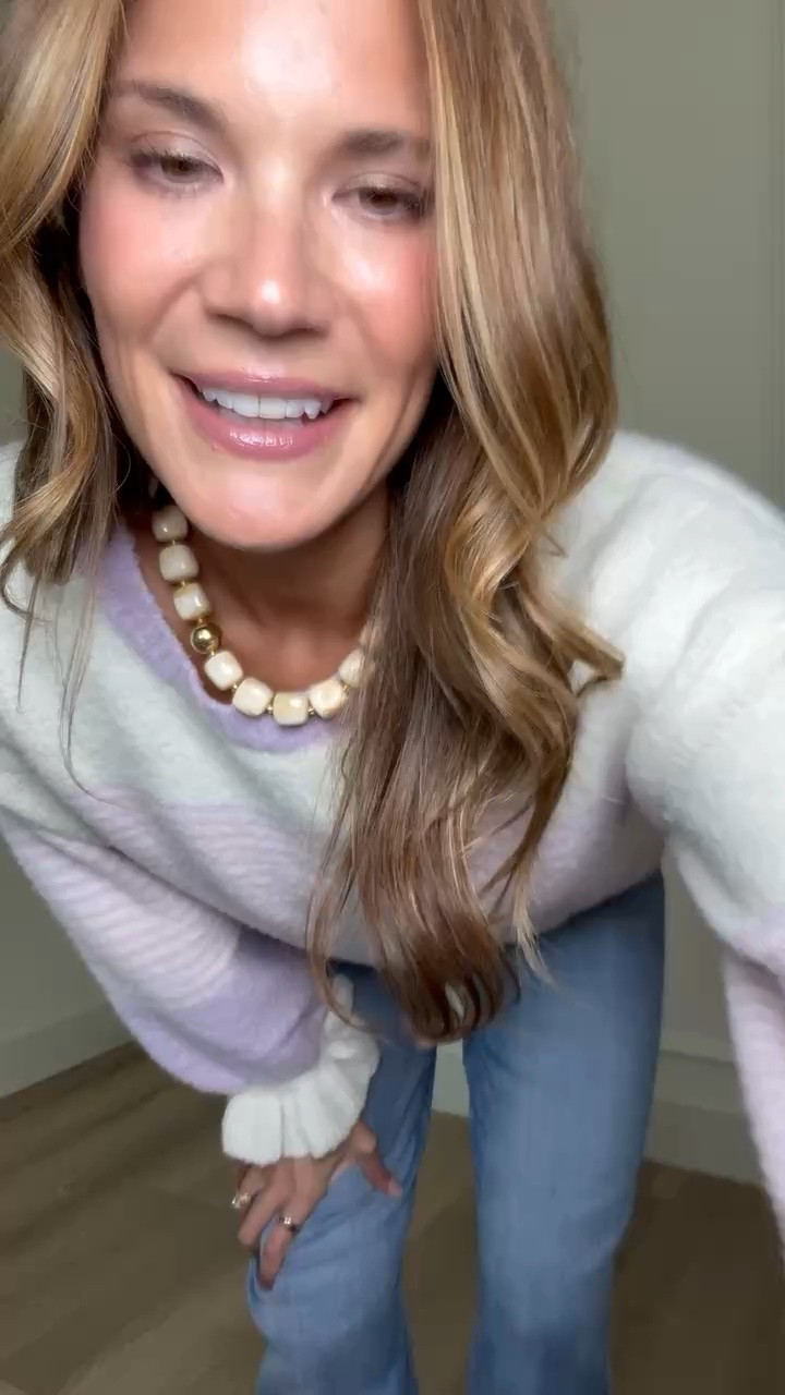 This sweater had me at the ruffle cuffs. The soft pink and lavender stripes are such a pretty color combination, and the relaxed shape works perfectly with jeans for cooler days.

Striped sweater, Ruffle cuff sweater, Pink sweater, Lavender sweater, Fall sweater, Tall girl fashion, Casual fall outfit, Sweater and jeans, Early fall outfit, Colorful knit sweater, Fall fashion, StangandCo

#LTKootd #LTKTall #LTKSeasonal
