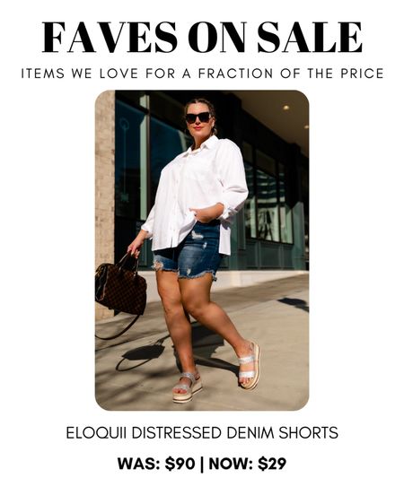 Favorite Eloquii denim shorts on sale! 

#LTKSeasonal #LTKsalealert #LTKcurves