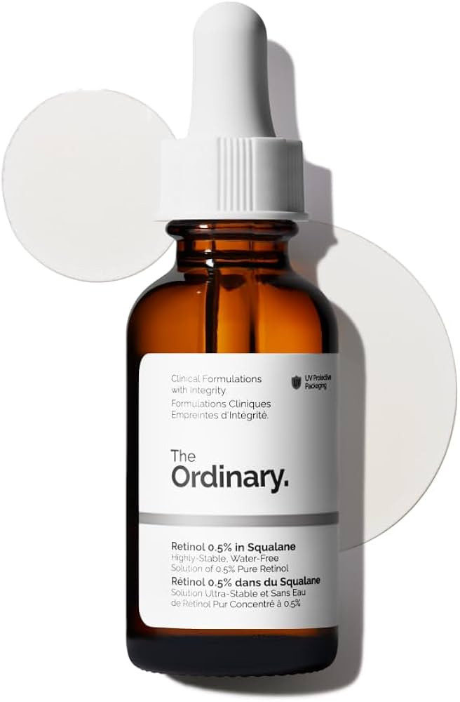 The Ordinary Retinol 0.5% in Squalane, Intermediate Retinol Serum for the Face That Is Anti-Aging... | Amazon (US)