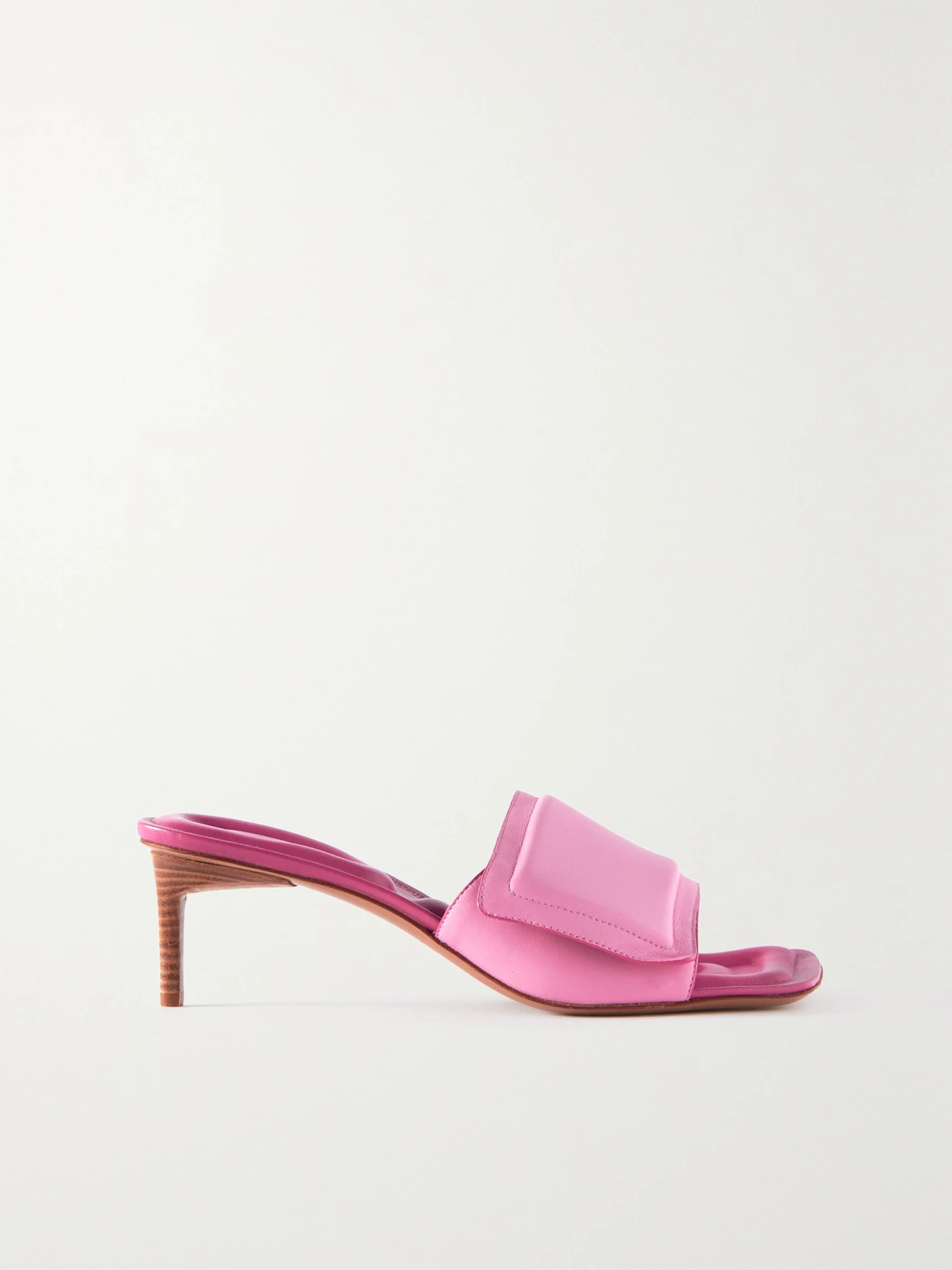 Jacquemus - Piscine Leather Mules - Pink | NET-A-PORTER (UK & EU)