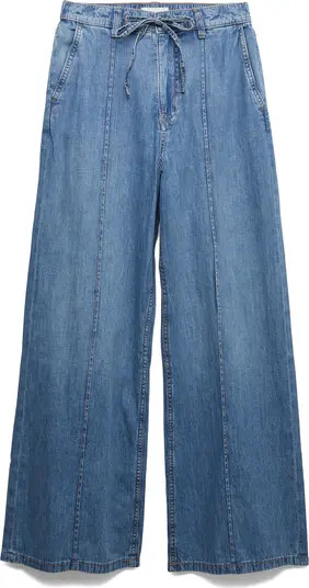 Floppy Pintuck Wide Leg Jeans | Nordstrom