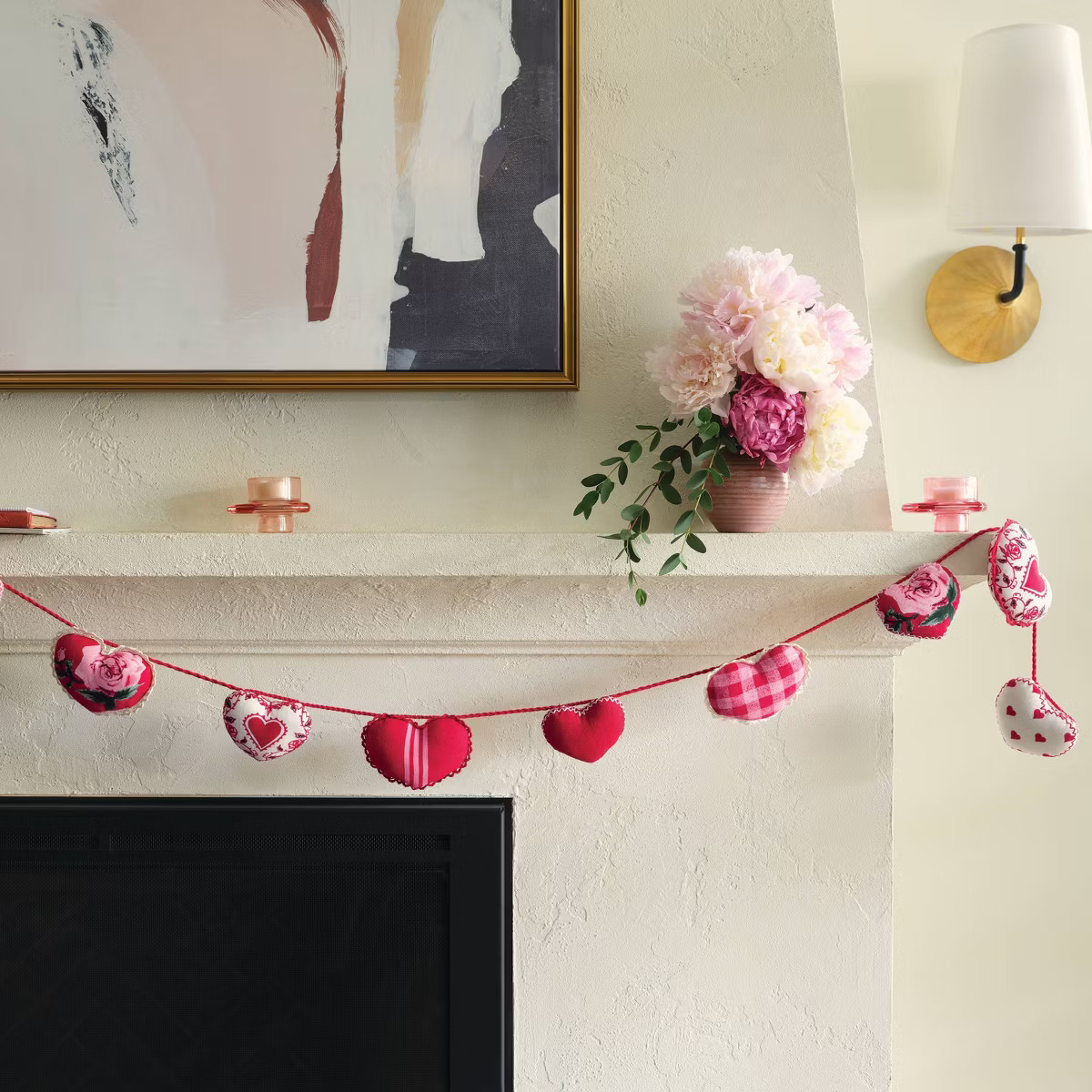 Mixed Pattern Heart Valentine's Garland - Threshold™ | Target