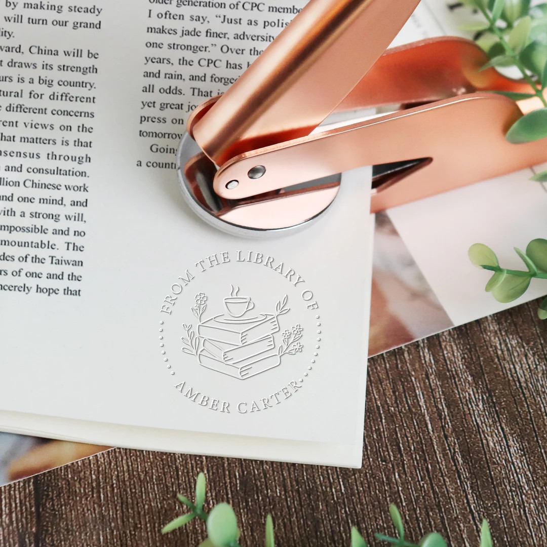 Book Embosser Personalized,Custom From The Library Of Book Embosser,Book Stamp,Library Embosser,E... | Etsy (US)