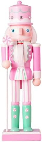 Christmas Decor Nutcracker Ornaments,9.8 inch Wooden Nutcracker Figures,Festive Collectible Nutcr... | Amazon (US)