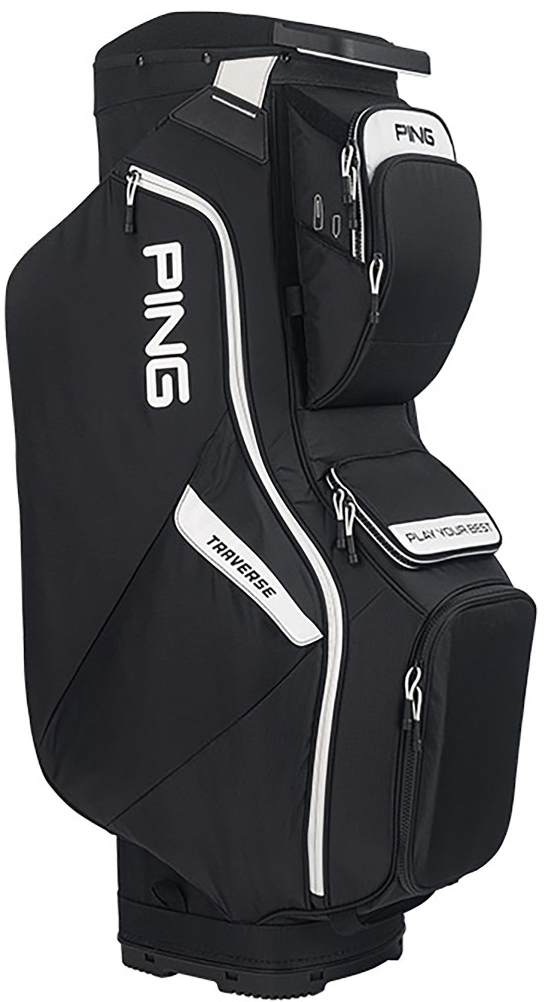 PING 2022 Traverse Cart Bag, Men's, Black/White | Golf Galaxy