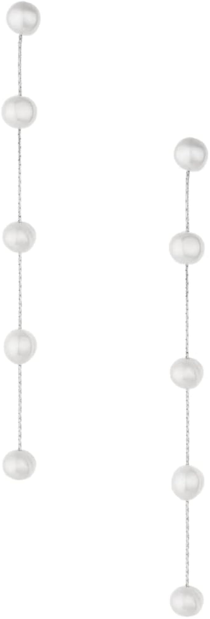 Ettika Gold Earrings For Women. Pearl Earrings, Dripping with Freshwater Pearls Delicate Drop Ear... | Amazon (US)