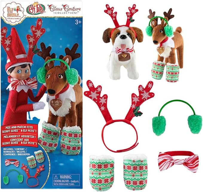 The Elf on the Shelf Claus Couture® Dress-Up Party Pack. Fun Accessories fits Both Scout Elves a... | Amazon (US)