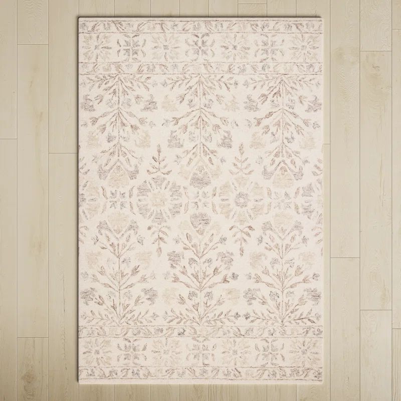 Aden Handmade Wool Ivory/Neutral Rug | Wayfair North America