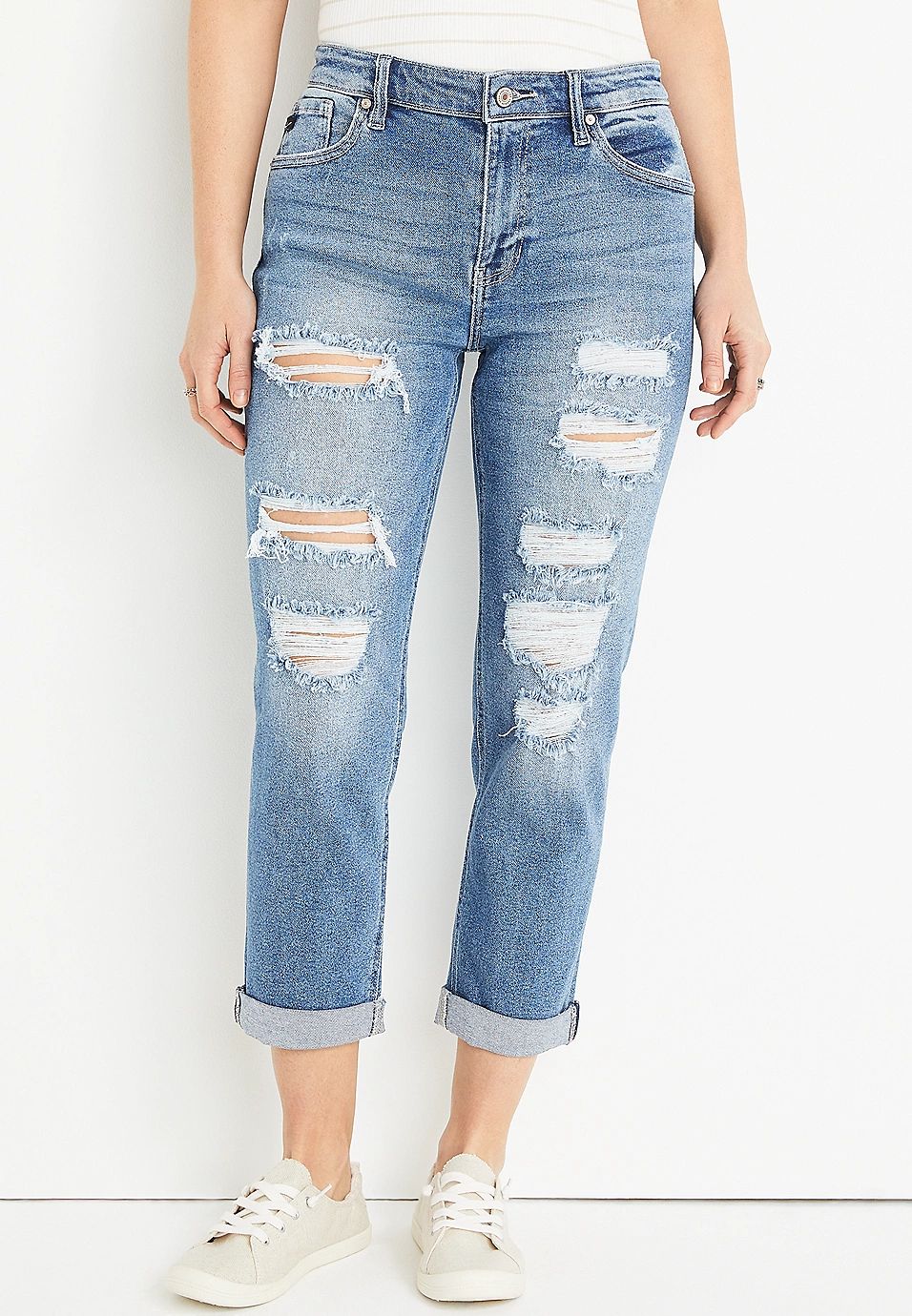 KanCan™ High Rise Ripped Cropped Jean | Maurices