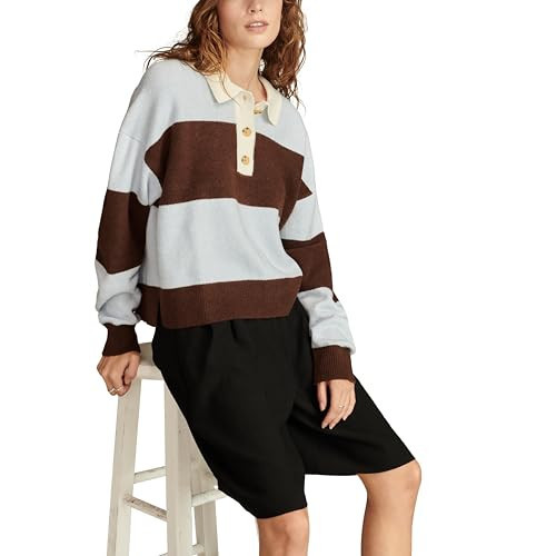 Lucky Brand Women's Rugby Polo, Starlight Blue | Amazon (US)