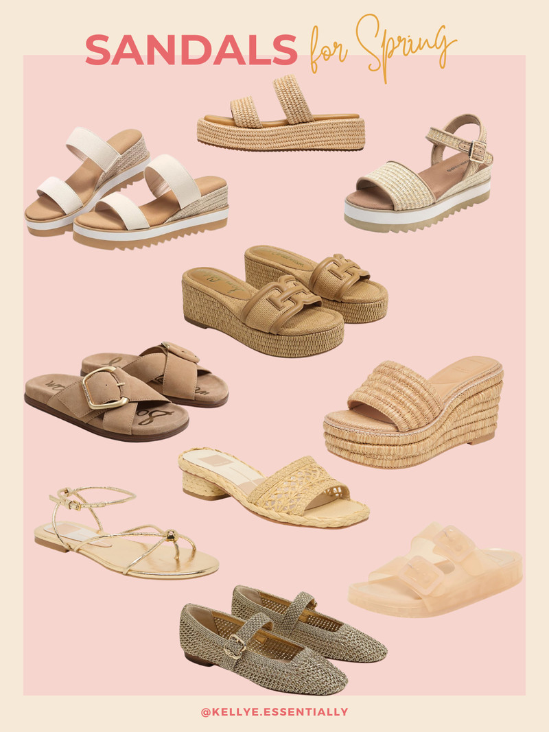 If you’re looking for the best spring sandals, start here.

From neutral wedges and platform sandals to flat slides and strappy sandals, these are the styles you’ll wear all season. Easy to pair with jeans, dresses, or shorts for everyday outfits. 

 #LTKSeasonal
