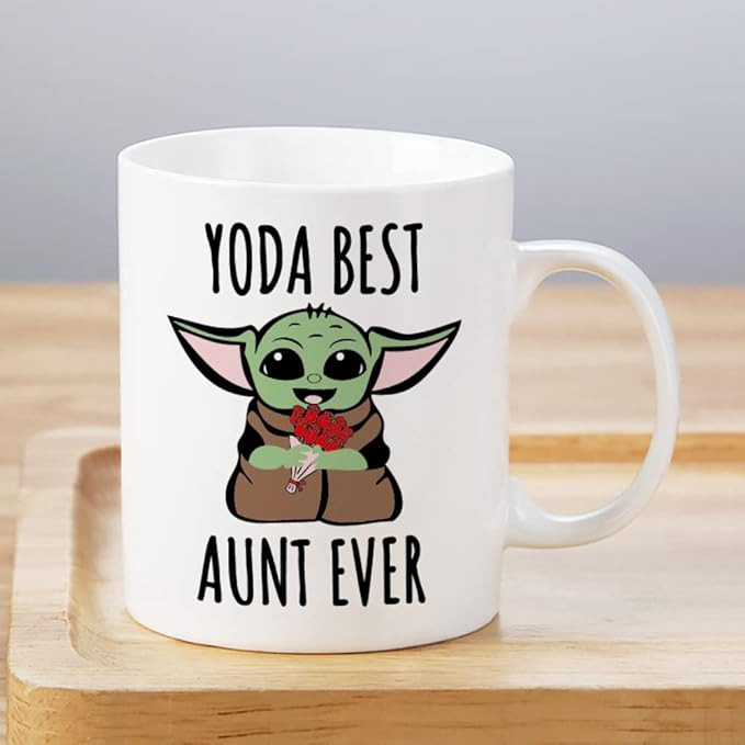 LOZACHE Aunt Gifts from Niece Nephew, BAE Best Aunt Ever Baby Yodas Coffee Mug, Mothers Day Birth... | Amazon (US)
