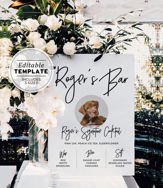 Juliette Furbaby Bar and Drinks Menu Sign Cats and Dogs Bar - Etsy | Etsy (US)