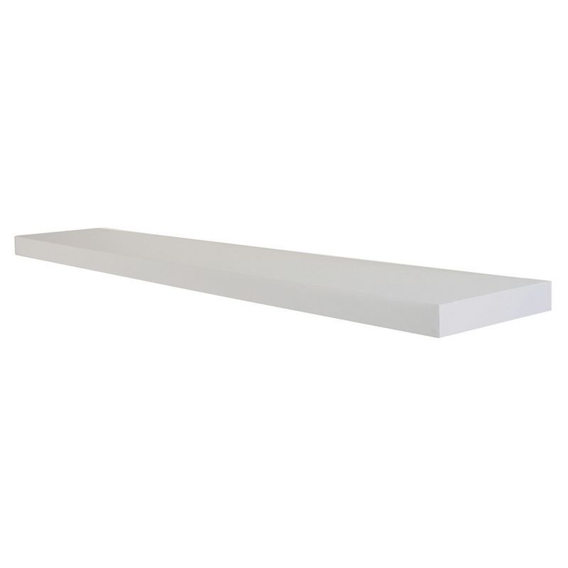 60&#34; Slim Low Profile Floating Wall Shelf White - Inplace | Target