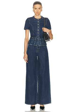Denim Buttoned Jumpsuit | FWRD 