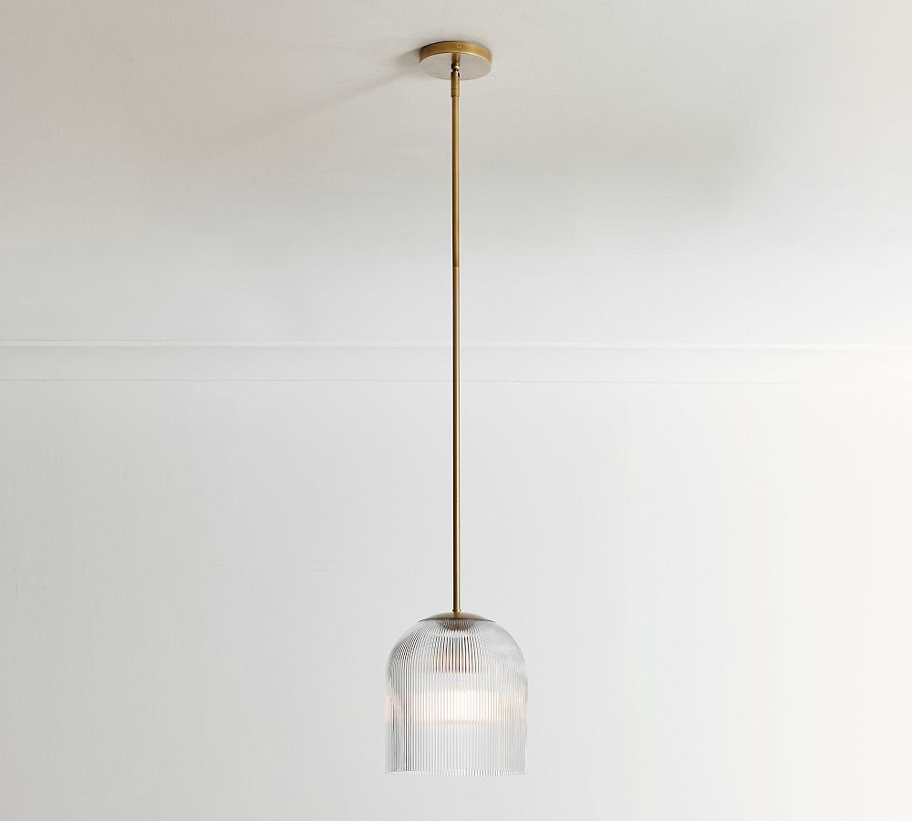 Cooper Ribbed Glass Pendant | Pottery Barn (US)