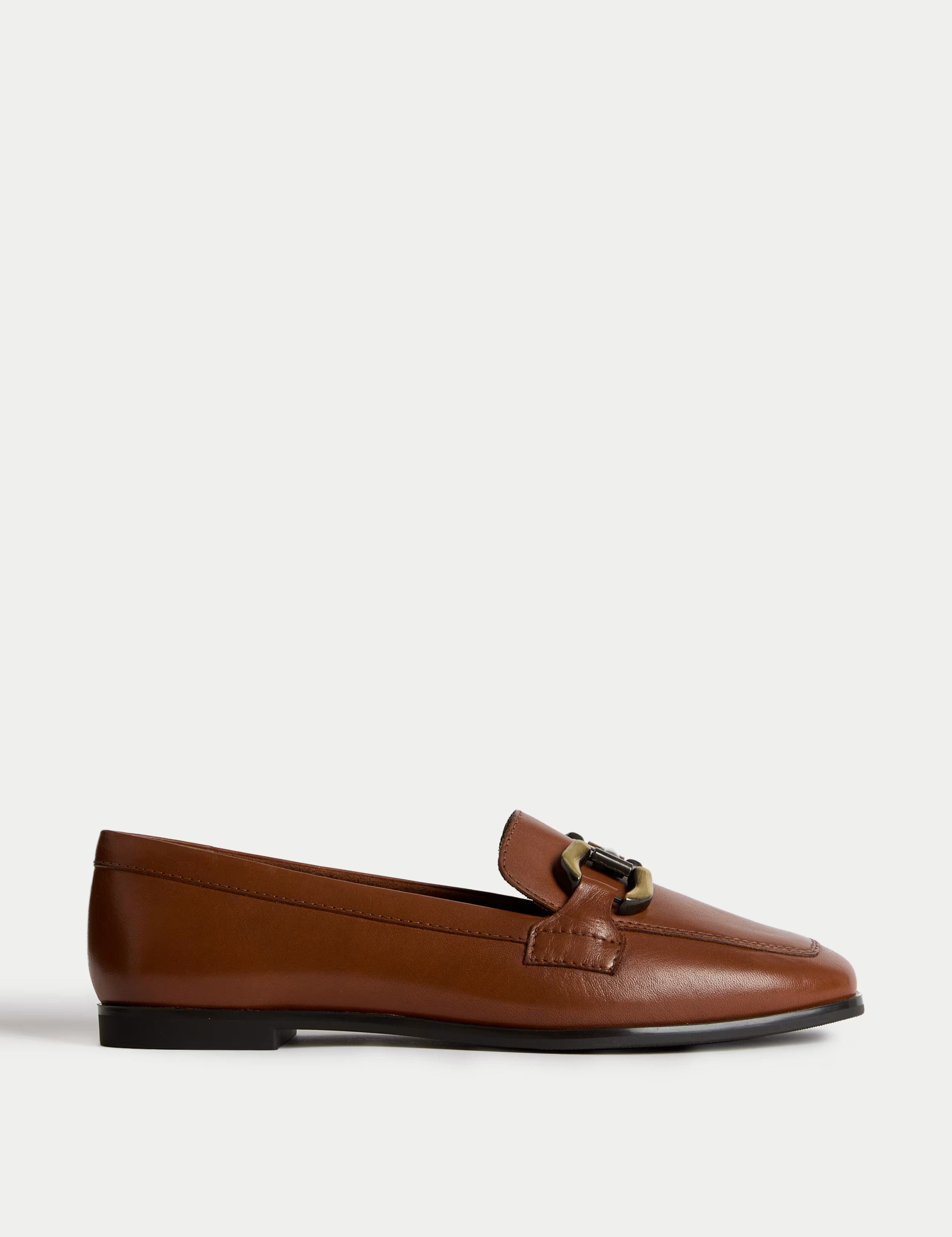 Leather Trim Flat Loafers | Marks & Spencer (UK)