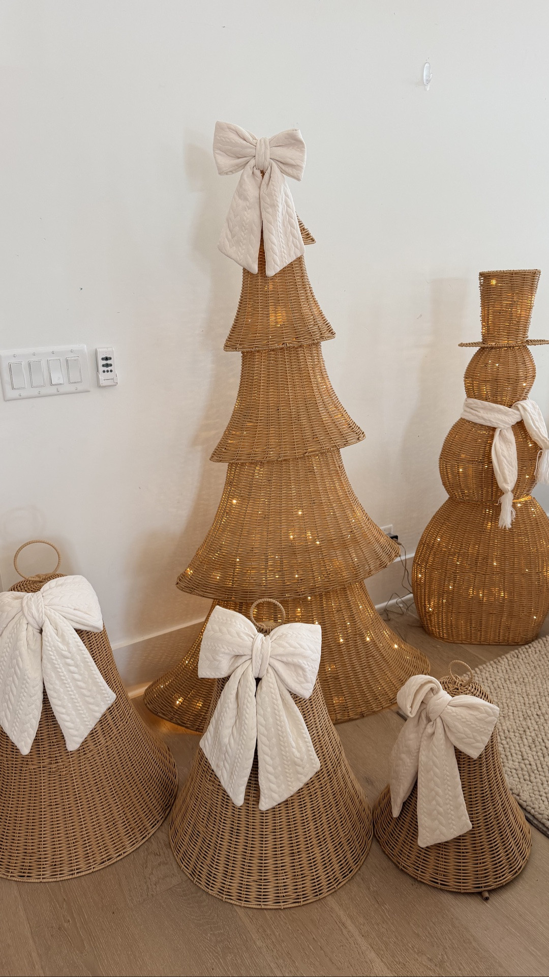 The cutest woven Christmas tree porch decor! You could use these indoors or out!

#LTKSeasonal #LTKHome #LTKOver40