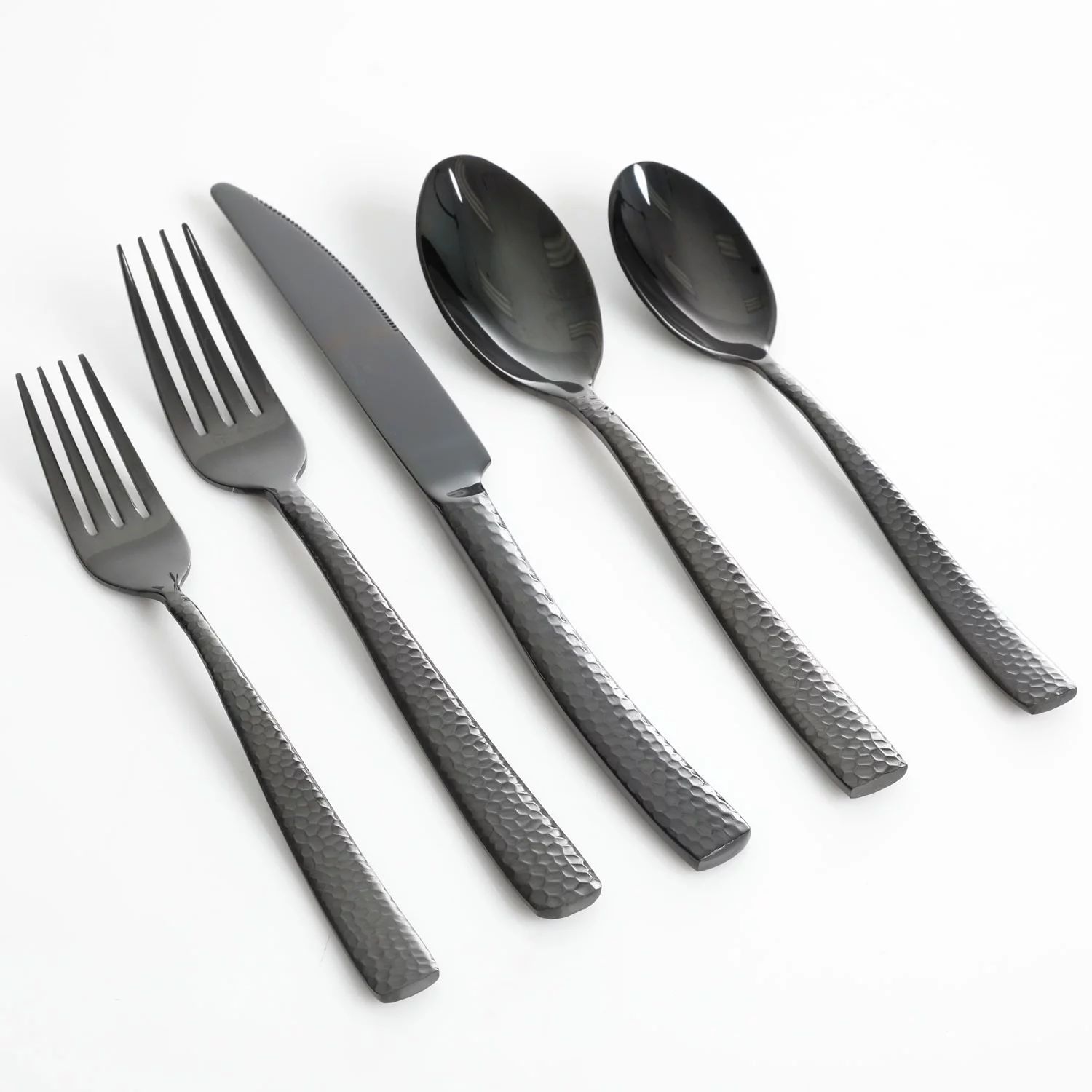 Gibson Elite 79575.2 Stonehenge 20 Piece Flatware Set - Black - Walmart.com | Walmart (US)