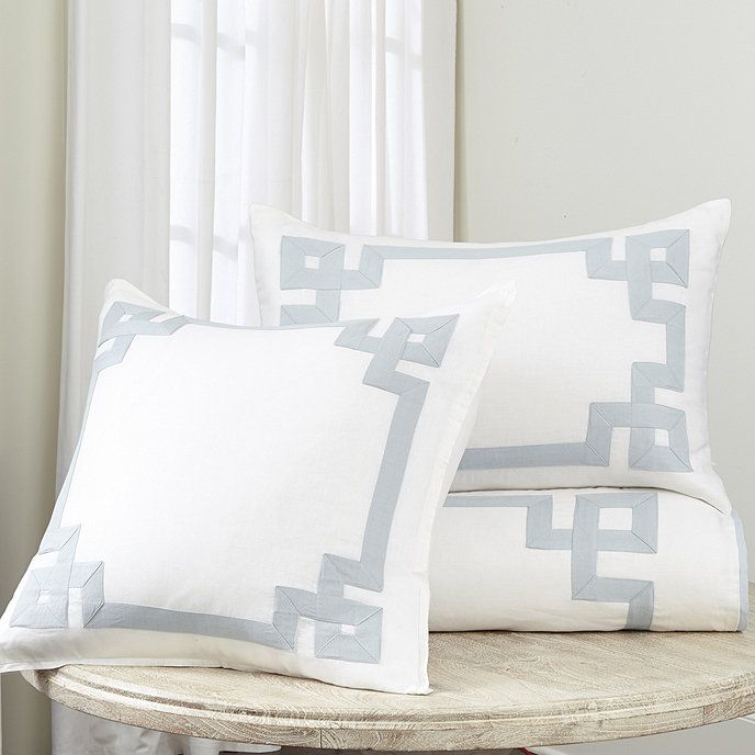 Suzanne Kasler Greek Key Duvet Cover - Sky | Ballard Designs, Inc.