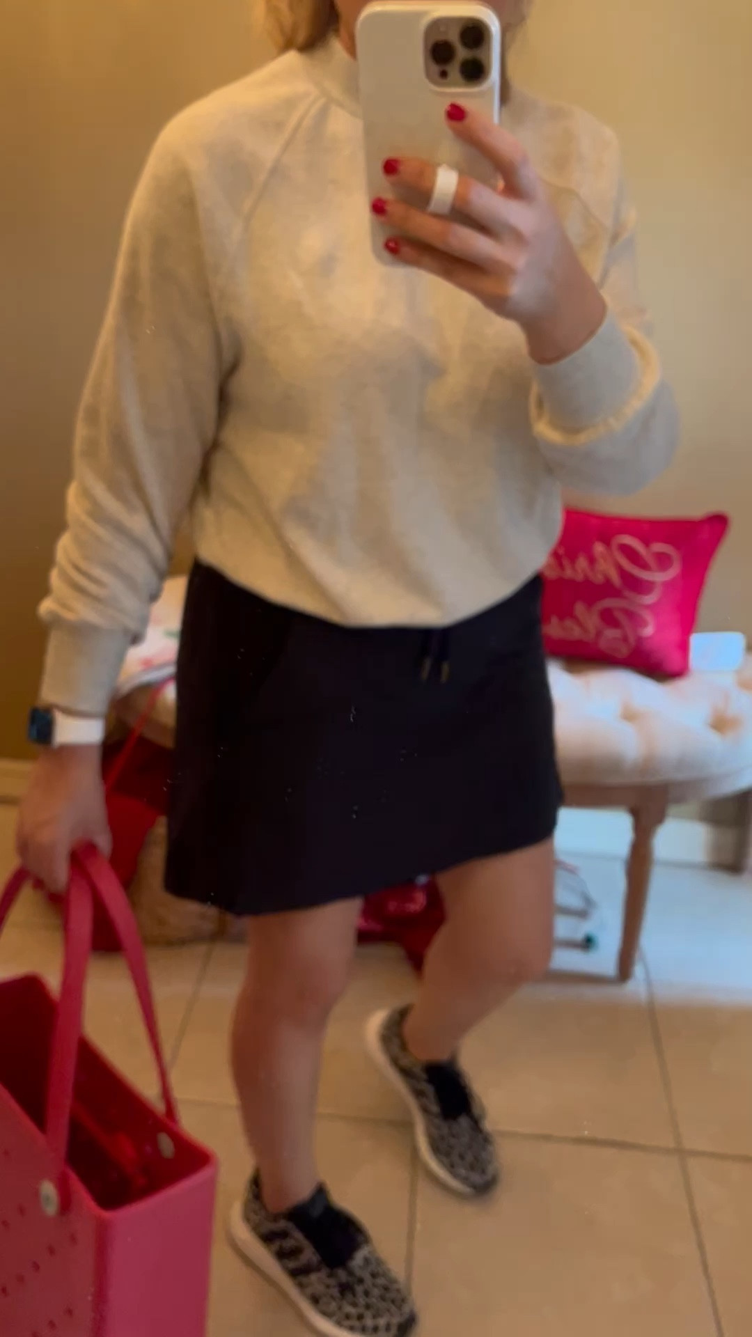 Texas winter Athleisure wear 
Black skort
Tennis
Target style 
Target finds 
Black and white leopard sneakers
Adidas’s 
Sale
Red baby BOgg bag
White apple Watch band
Mom outfit
Errand running out 
Ideas


#LTKitbag #LTKSeasonal #LTKunder100