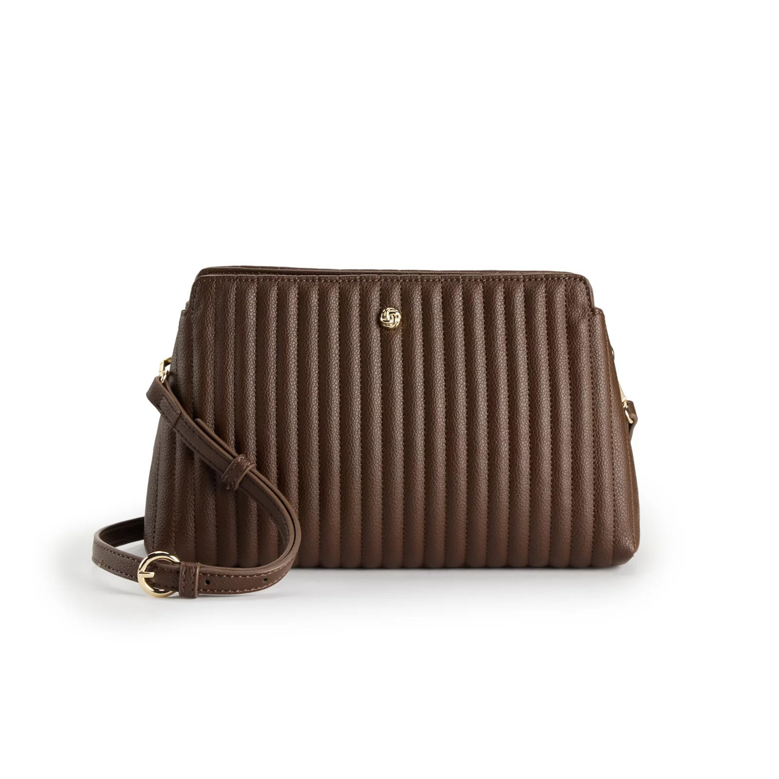 LC Lauren Conrad Teya Double Compartment Crossbody Bag, Tanner Brown | Kohl's