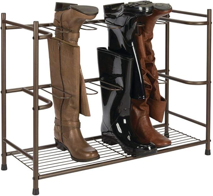 mDesign Boot Storage and Organizer Rack, Space-Saving Holder for Rain Boots, Riding Boots, Dress ... | Amazon (US)