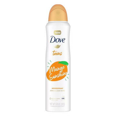 Dove Teens Mango Sunshine 48 Hour Antiperspirant & Deodorant Spray - 3.8oz | Target