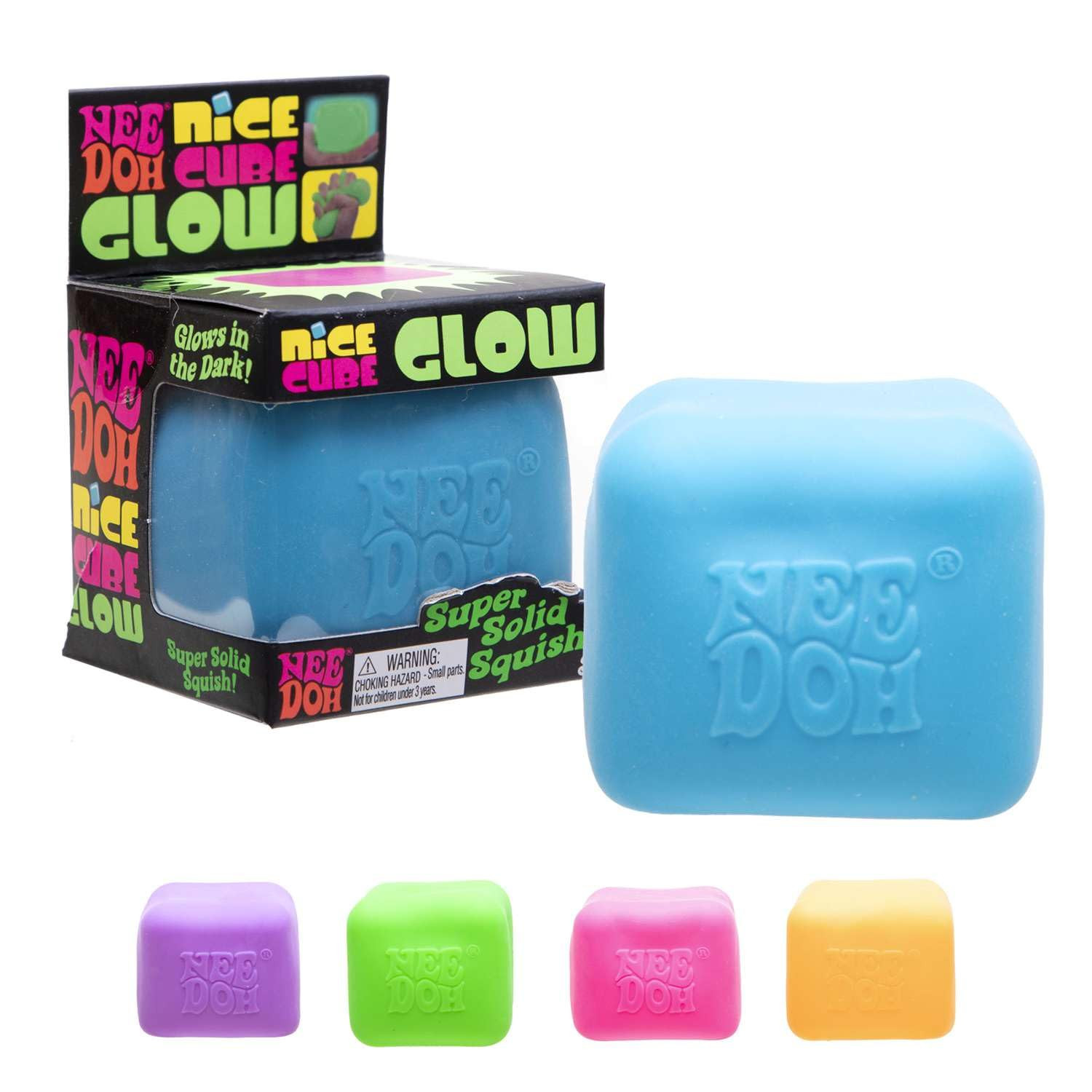 Schylling NeeDoh Nice Cube Glow - Sensory Toy with a Super Solid Squish - Glows in the Dark and A... | Amazon (US)
