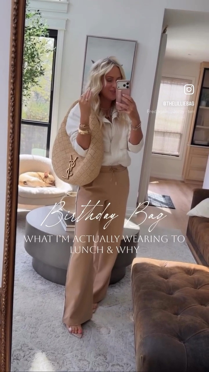 My pants are on sale right now!!  Small in pants, XS in jacket.

OOTD + this bag! I’m obsessed 😍🤍🎂

Business casual. Workwear. Track pants.

#LTKootd #LTKgrwm