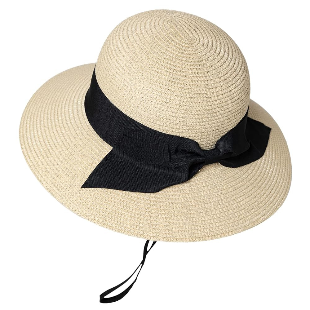 Comhats Sun Hats Women, Ladies Straw Beach Hats UV Protection Summer Hat Foldable UPF 50 Wide Bri... | Amazon (UK)