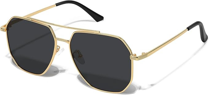 MEETSUN Retro Oversized Aviator Sunglasses for Women Men Polarized Large Vintage Classic Square M... | Amazon (US)